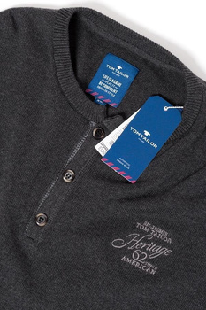 MĘSKI SWETER TOM TAILOR HENLEY WITH RIB DETAILS 3018989.00.10 COL. 2572