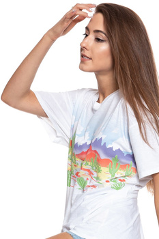 WRANGLER T SHIRT DAMSKI OVERSIZE TEE WHITE W7009EA12 112130870