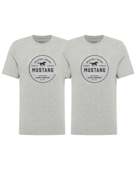 2 - PAK T-Shirt Mustang Style Alex Mid Grey Mélange 1017334 4140