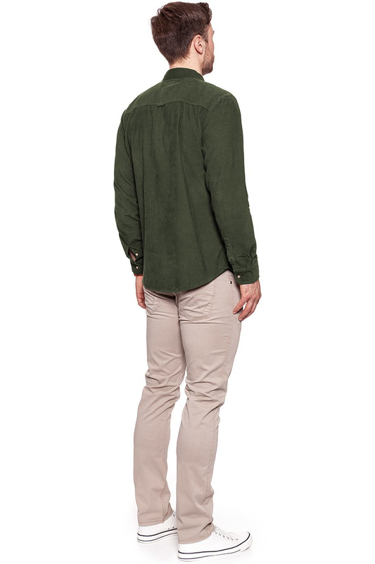 KOSZULA WRANGLER LS 2PKT FLAP SHIRT ARMY GREEN W5996TCSZ 112129913