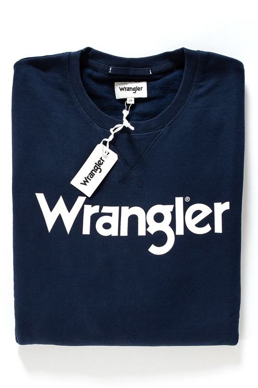 WRANGLER LOGO CREW NAVY W6570HY35 112130586