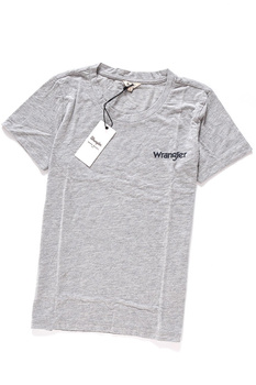 WRANGLER S/S LOGO TEE MID GREY MEL W7366EV37