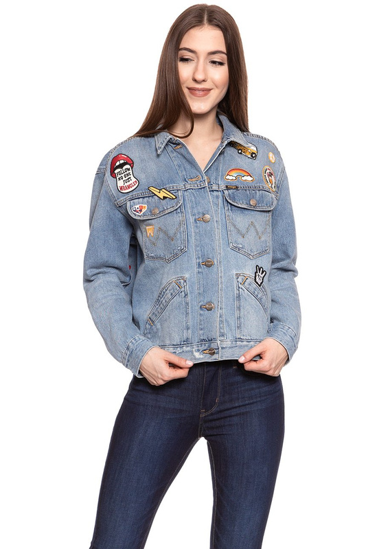 DAMSKA KURTKA JEANSOWA WRANGLER RETRO JACKET GLASTON W415GF128 112128784