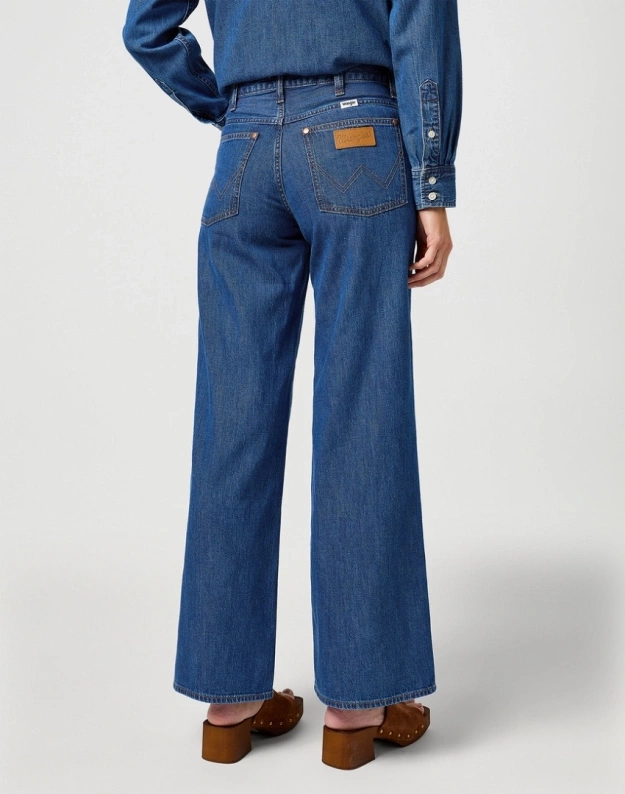 DAMSKIE SPODNIE JEANSOWE WRANGLER WORLD WIDE REAL BLUE 112362656