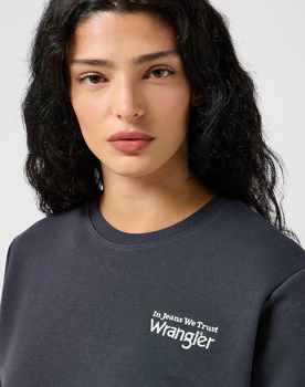 DAMSKA BLUZA WRANGLER REGULAR SWEAT FADED BLACK 112356510
