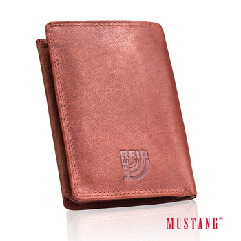MUSTANG Denimo Wallet Side Opening SKÓRZANY PORTFEL POJEMNY NA KARTY PREMIUM