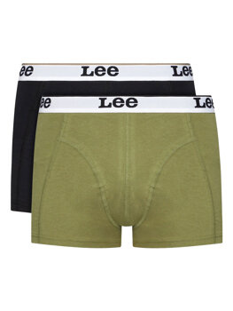 LEE 2-PACK TRUNK MĘSKIE BOKSERKI BLACK/GREEN LP03CKWU 112145718