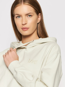 LEE LOOSE HOODIE DAMSKA BLUZA Z KAPTUREM LOGO WORKWEAR WHITE L53BTXTW 112144097