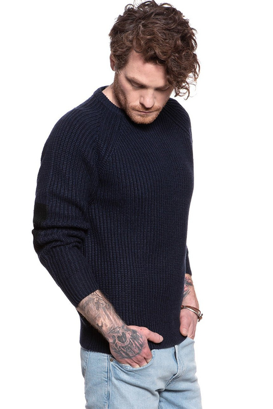 MĘSKI SWETER LEE CHUNKY CREW NECK MIDNIGHT NAVY L83KLNMA 112122387