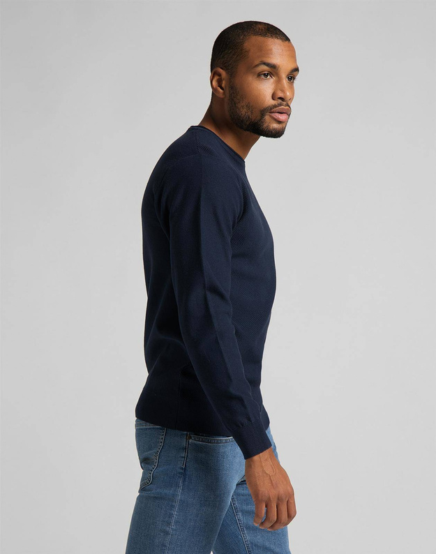 MĘSKI SWETER LEE BASIC CREW KNIT NAVY L83BKH35 112122311