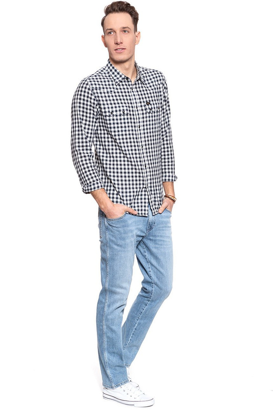 WRANGLER SPODNIE MĘSKIE TEXAS SLIM BLUEGENICS W12SP1136 112126512