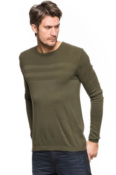 TOM TAILOR STRUCTURED CREW-NECK SWEATER OLIVE NIGHT GREEN 3020016.00.15 COL. 7548
