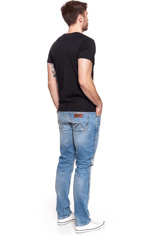 KOSZULKA WRANGLER LOGO TEE BLACK W7B62FQ01 112131516