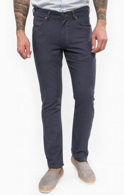 WRANGLER GREENSBORO MĘSKIE SPODNIE MATERIAŁOWE OMBRE BLUE W15Q74154
