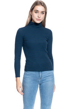 DAMSKI GOLF LEE LS STRIPED RIB TEE WASHED BLUE L40SYLLR 112108738