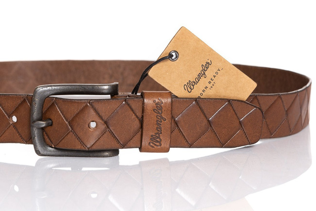 PASEK WRANGLER DIAMOND BELT BROWN W0A62U185 112125459