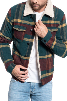 MĘSKA KURTKA SHERPA WRANGLER TRUCKER JACKET PINE W4B4XSG01 112129088
