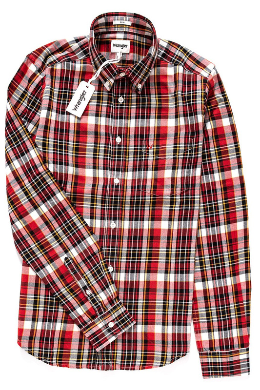 KOSZULA WRANGLER LS 1PKT BUTTON DOWN SALSA RED W5883NWWN 112129638