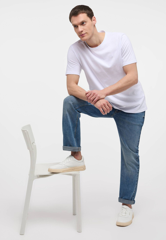 Męskie Spodnie Jeansowe MUSTANG Tramper Straight Denim Blue 1013716 5000 583