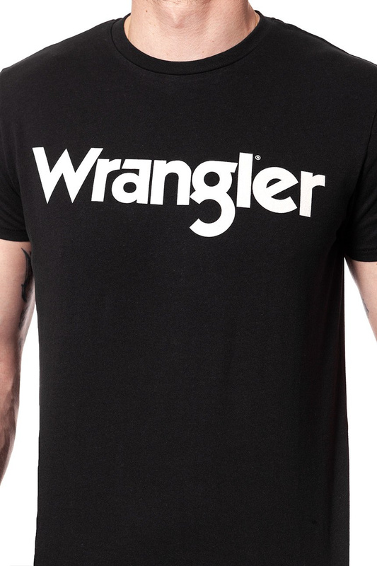 KOSZULKA WRANGLER SS LOGO TEE BLACK W7A86D301 112131287