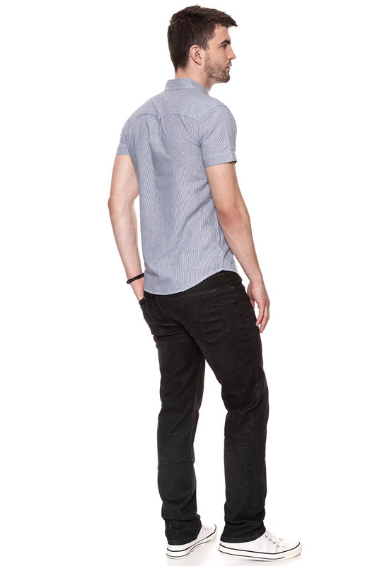 KOSZULA MĘSKA KRÓTKI RĘKAW WRANGLER SS 1 PKT SHIRT PEACOAT BLUE W58604M49 112129484