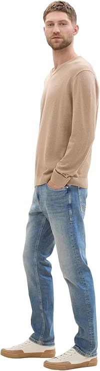 Męskie Spodnie Jeansowe Tom Tailor TOM TAILOR Josh slim Clean Light Stone Blue Denim 1042340 10112