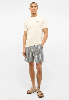 Męskie szorty Mustang Style Lockport Shorts Blue Dobby Stripe 1016479 12740