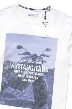 MUSTANG T SHIRT Photoprint Tee CLOUD DANCER 1007543 2020