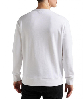LEE WOBBLY LEE SWS MĘSKA BLUZA KLASYCZNA LOGO BRIGHT WHITE L81MSPLJ 112145600