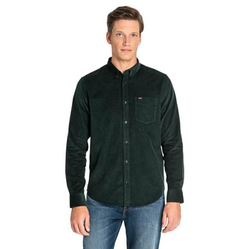 MĘSKA KOSZULA MATERIAŁOWA LEE BUTTON DOWN DK BOTTLE GREEN L880MRBB 112123259