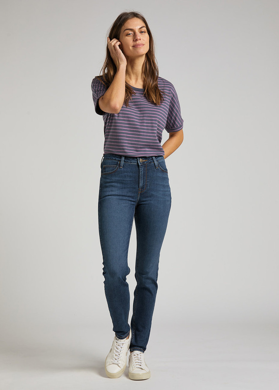 LEE SCARLETT HIGH DAMSKIE SPODNIE JEANSOWE DARK WORN L626CGBD 112319712