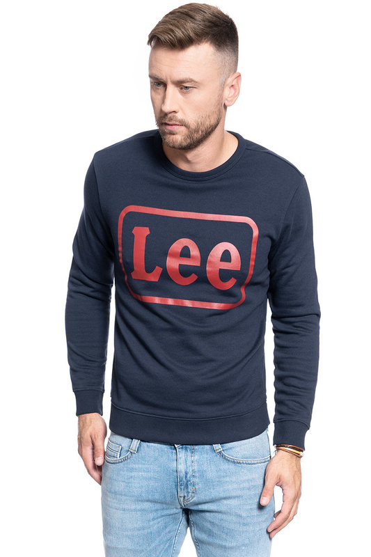 BLUZA MĘSKA LEE LOGO CREW SWS NIGHT SKY L80JFBSJ 112121401