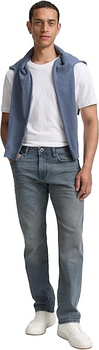 Męskie Spodnie Jeansowe Tom Tailor TTMARVIN STRAIGHT mid stone blue grey denim 1048364 10162