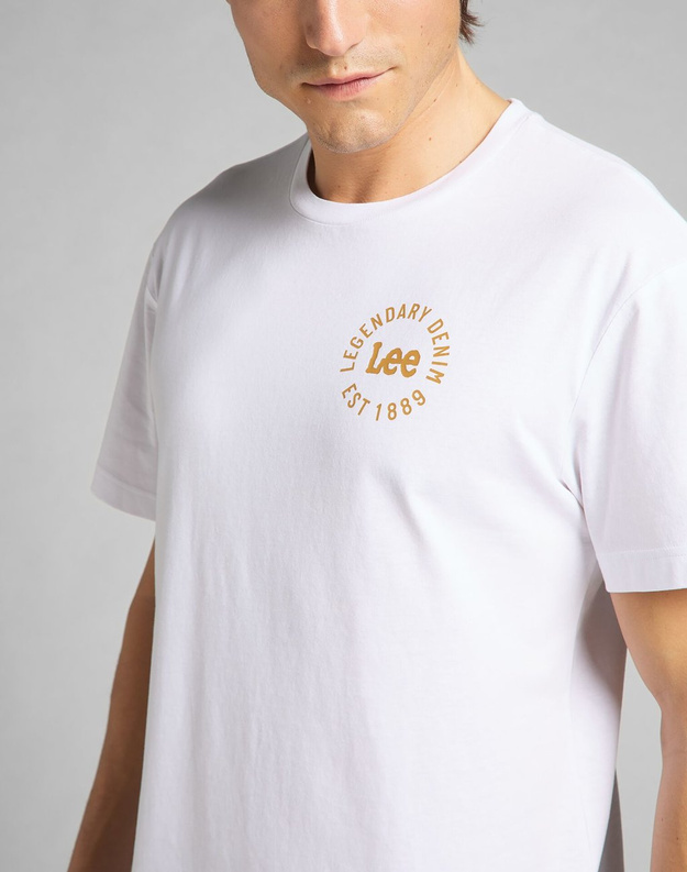 MĘSKA KOSZULKA LEE SMALL CHEST LOGO T WHITE L60JFQ12 112142426