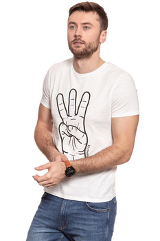 KOSZULKA WRANGLER FESTIVAL TEE ANTIQUE WHITE. W7B44DEFT 112131476