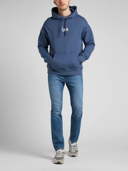 LEE LOGO LOOSE HOODIE MĘSKA BLUZA Z KAPTUREM LOGO L84HTJ54 112322633