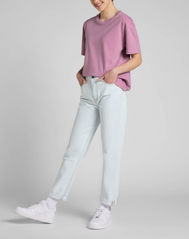 LEE RELAXED CREW TEE DAMSKA KOSZULKI Z NADRUKIEM LOGO NADRUK T-SHIRT PANSY L43ULM63 112322419