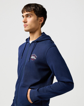 WRANGLER MĘSKA BLUZA WRANGLER GRAPHIC ZIP HOODIE NAVY 112362887