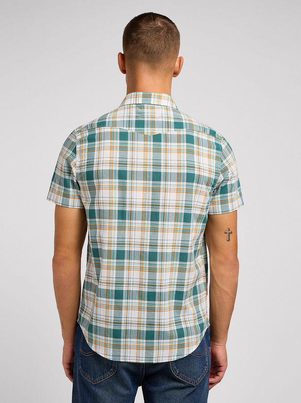 LEE MĘSKA KOSZULA LEE SS WESTERN SHIRT EVERGREEN 112349937