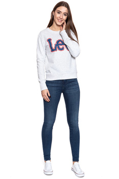BLUZA LEE DAMSKA LOGO SWS SHARP GREY MELE L53YRX03 112112616