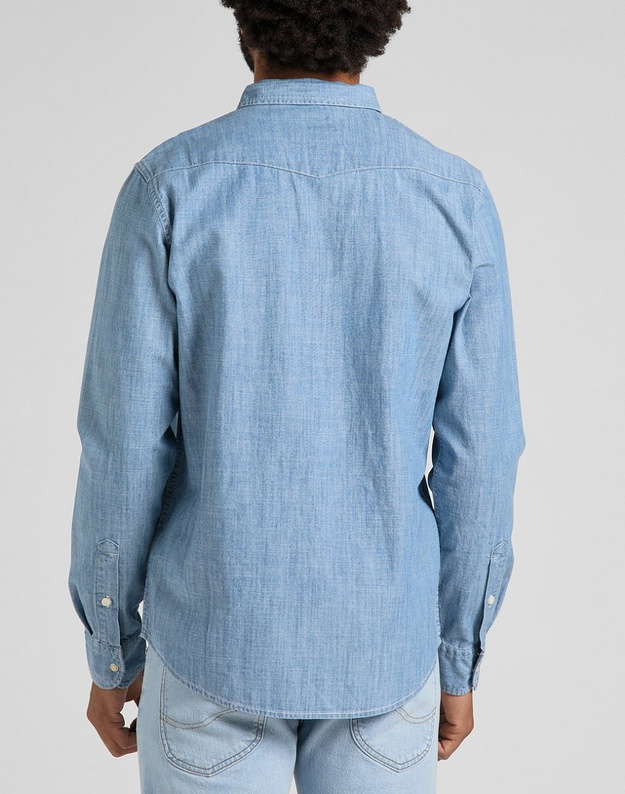 LEE REGULAR WESTERN MĘSKA KOSZULA JEANSOWA NAVY L66WNS35 112145395