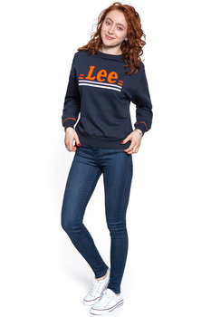 BLUZA LEE DAMSKA LOGO SWS MIDNIGHT NAVY L36GTXMA 112107856