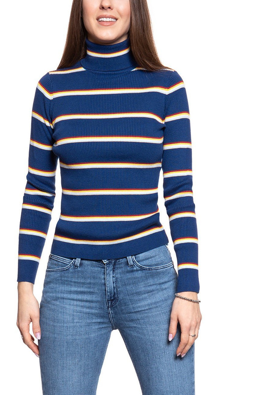 DAMSKI SWETER WRANGLER TURTLE NECK BLUE DEPTHS W8N0PWXJY SAMPLE 112132401