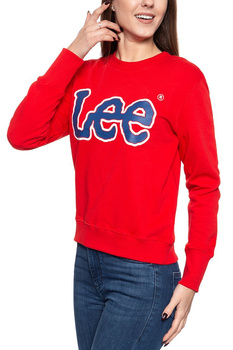 BLUZA LEE DAMSKA LOGO SWS BRIGHT RED L53YRXEF SAMPLE 112112619
