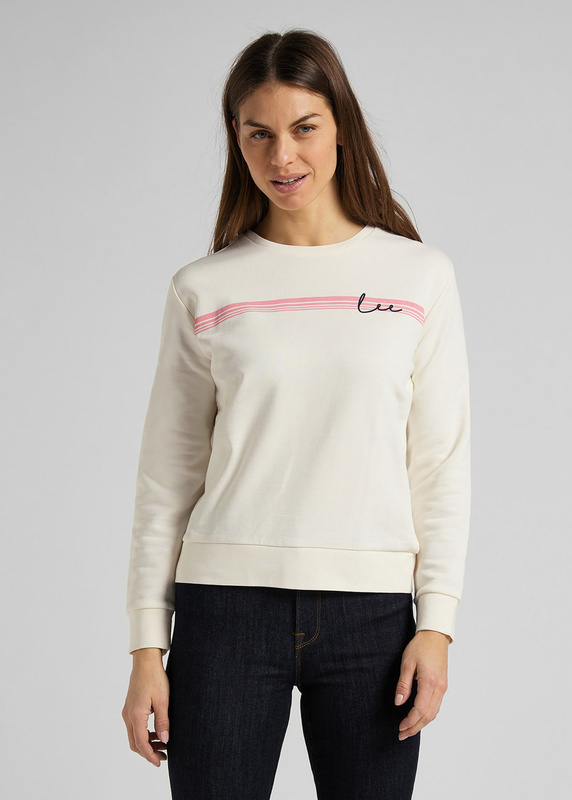 BLUZA DAMSKA LEE SEASONAL LOGO SWS OFF WHITE L53JEIMK 112112356