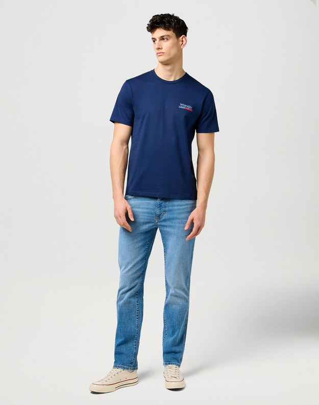 MESKIE SPODNIE WRANGLER LARSTON COASTAL BLUE 112371569