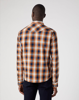 WRANGLER LS WESTERN SHIRT MĘSKA KOSZULA W KRATĘ KRATA GOLDEN OAK 112341155 W556016297