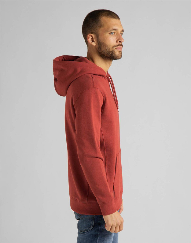 LEE PLAIN HOODIE MĘSKA BLUZA Z KAPTUREM RED OCHRE L80YTJOE 112121623