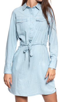 DAMSKA SUKIENKA LEE DENIM DRESS FADED BLUE L50ZBISQ 112111459