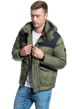 MĘSKA KURTKA ZIMOWA LEE PUFFER JACKET OLIVE GREEN L86NSZNX 112122743